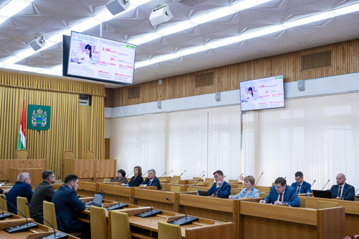 Антонина Белкина представила отчет о работе регионального отделения Союза женщин России на заседании Правительства региона