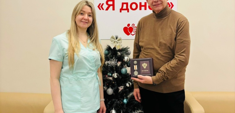 Ольга Сычева была удостоена медали Федерального медико-биологического агентства России